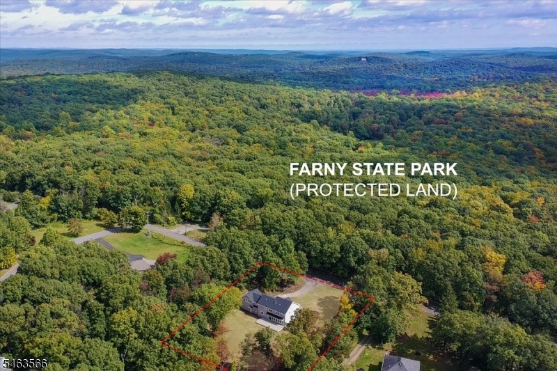 Aerial view of lot