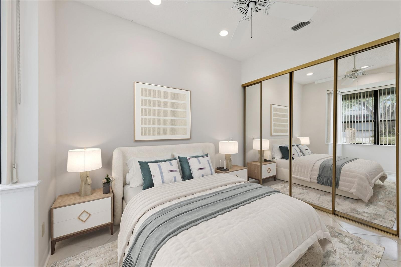 Virtual staged - Downstairs guest bedroom