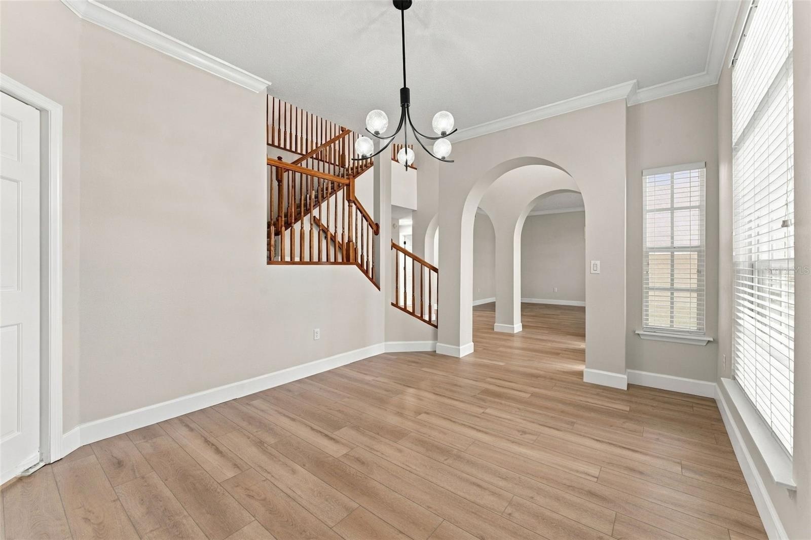 Dining room area at the front of the house