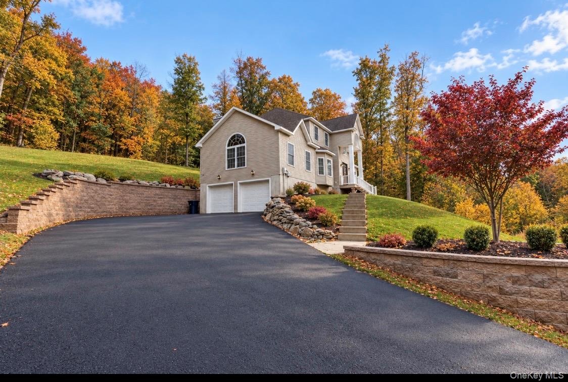Freshly paved driveway