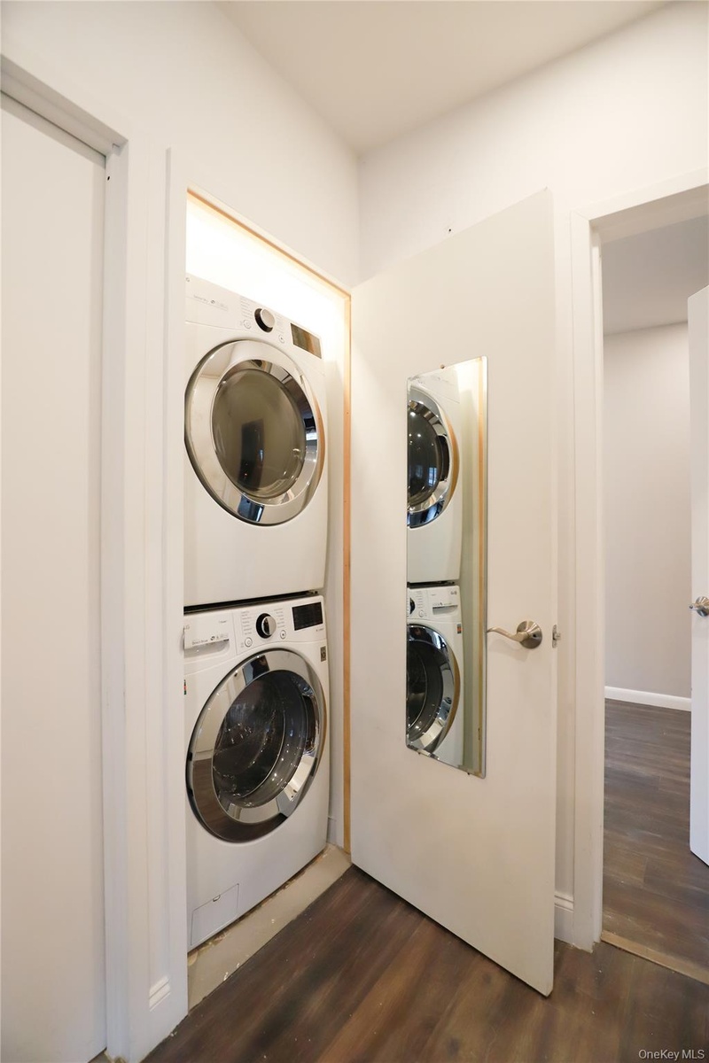 Stacked washer and dryer for laundry