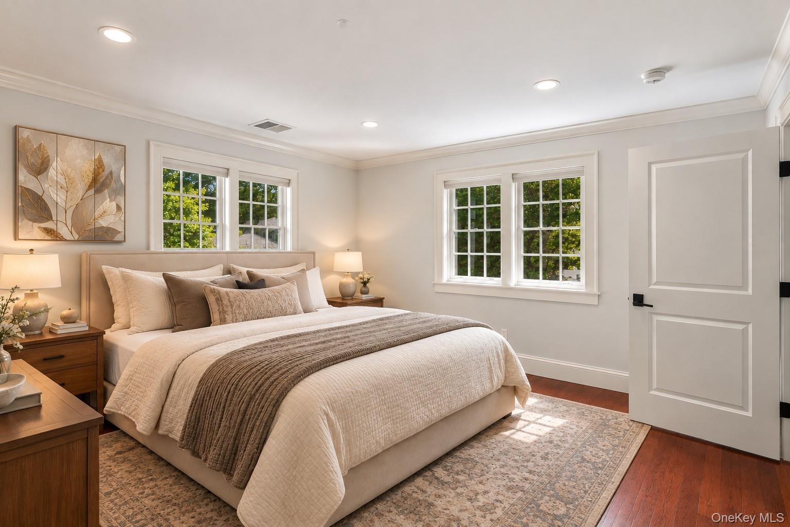Virtually staged bedroom