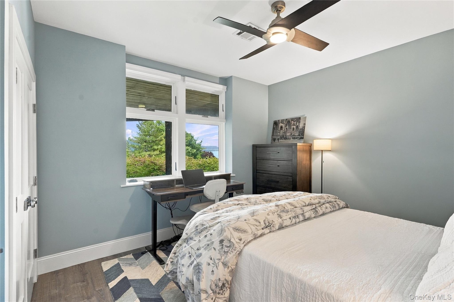 Downstairs bedroom with amazing views.