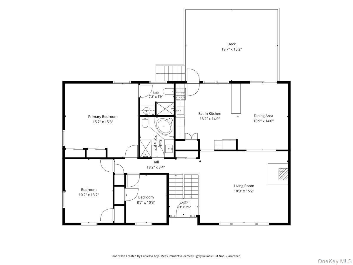 Main level floor plan.