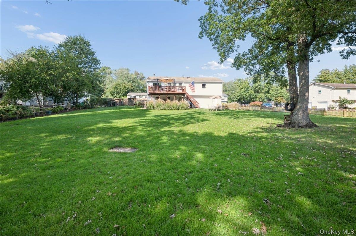 Fully fenced backyard.