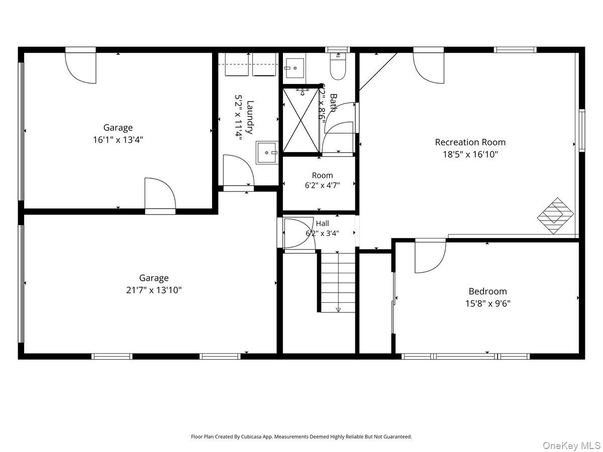 Lower level floor plan.