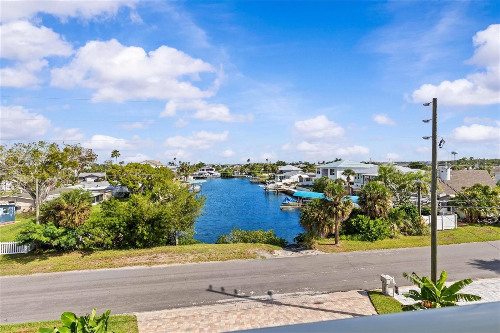 View of canal across the street from front balcony