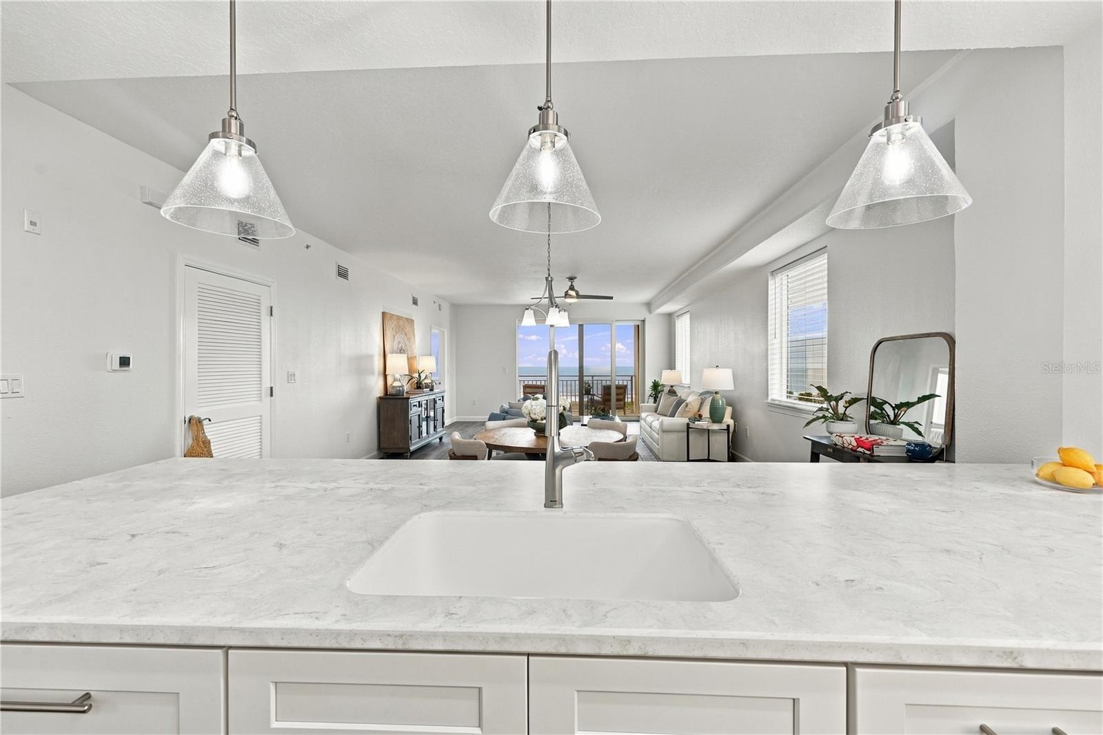 View of Ocean from Kitchen Area
