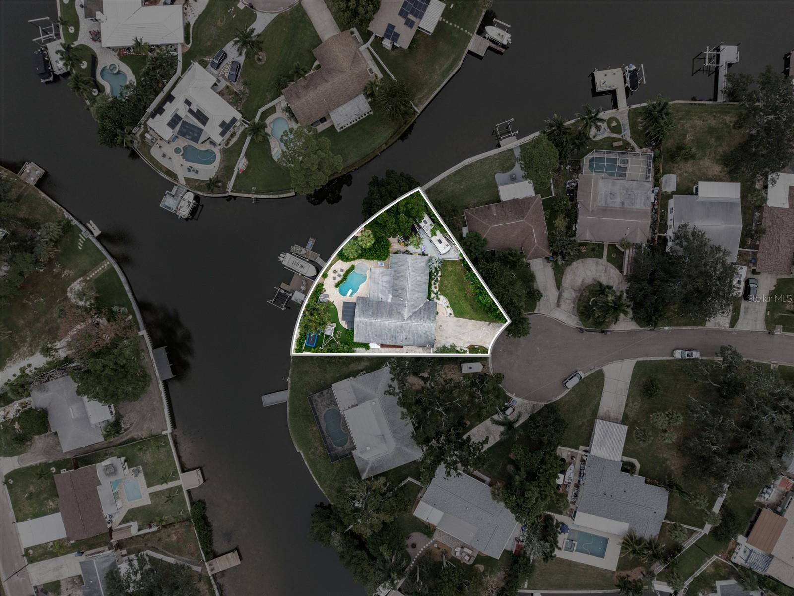 Aerial Outline of Entire Property