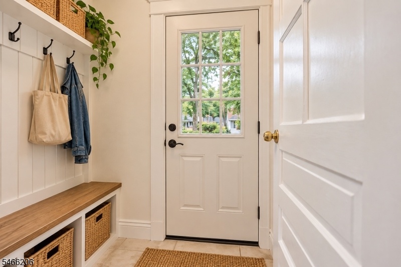Staged Mudroom