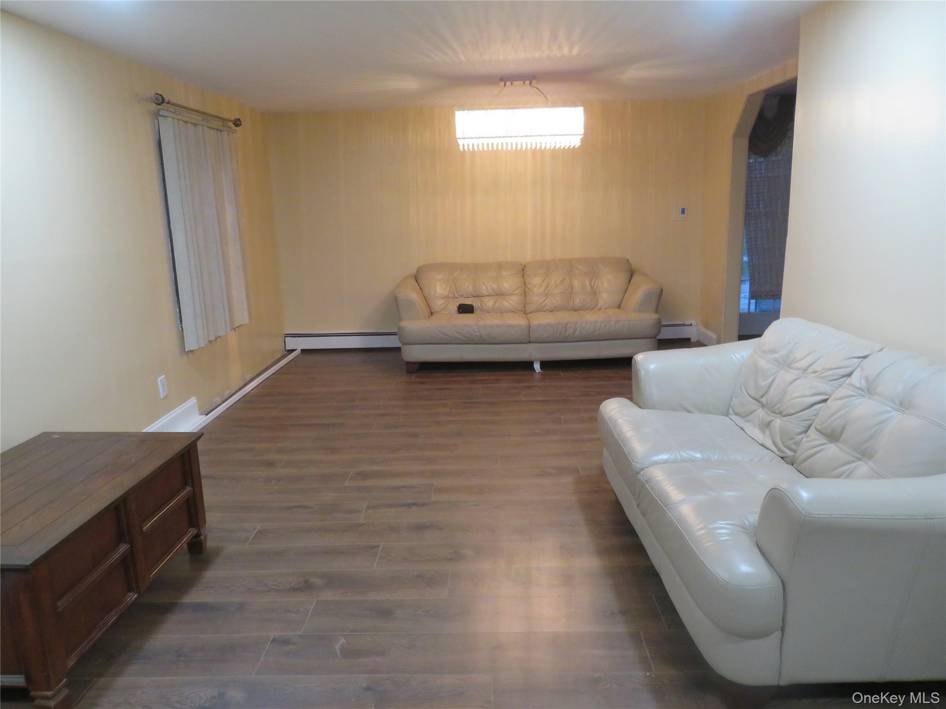 Wood-finish flooring throughout