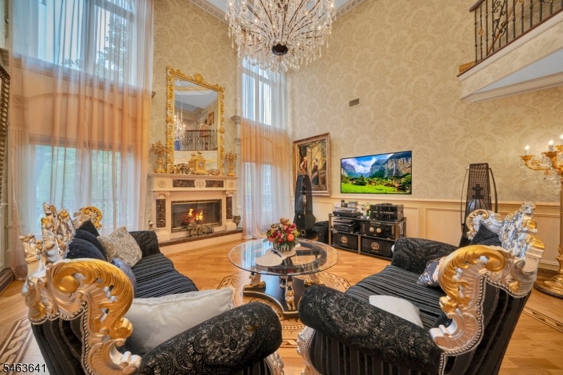 Great room with fireplace