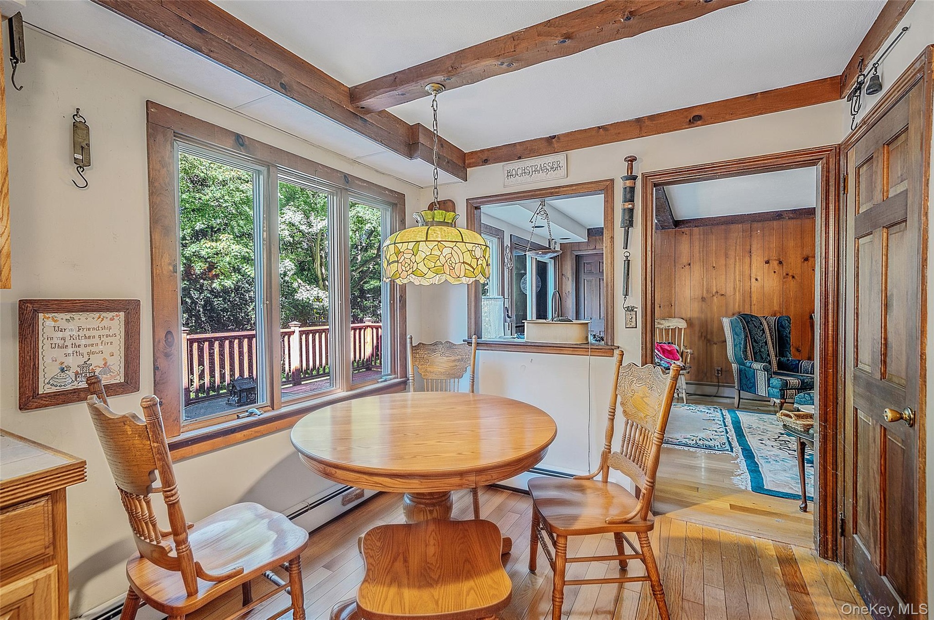 Eat in Kitchen with wood floors