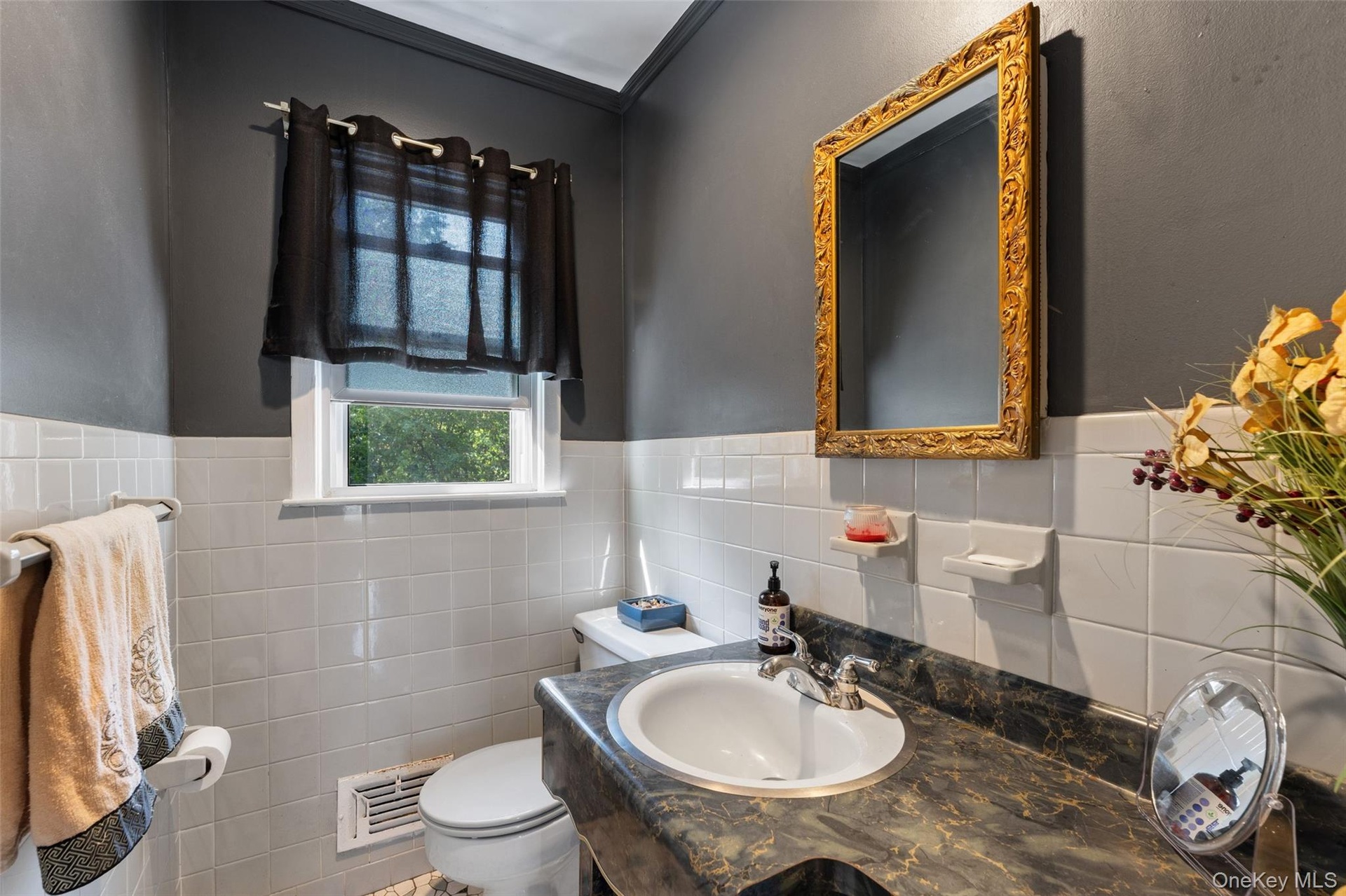 First floor powder room.