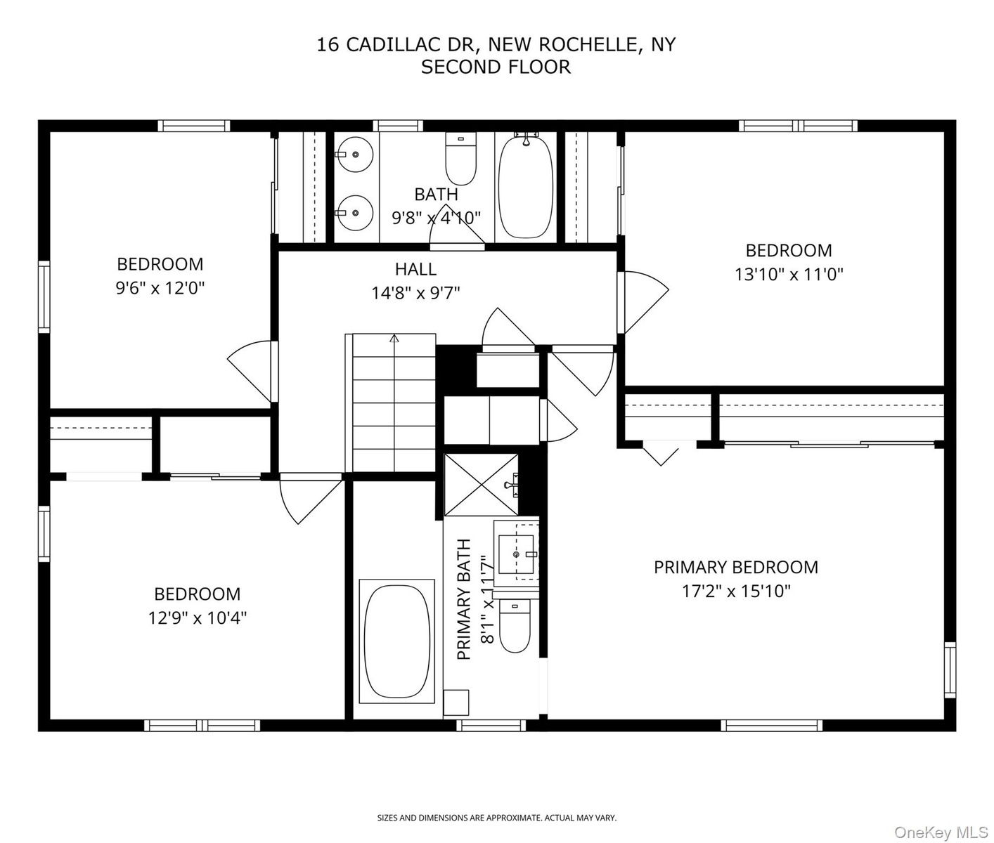 Floor plan of second floor.