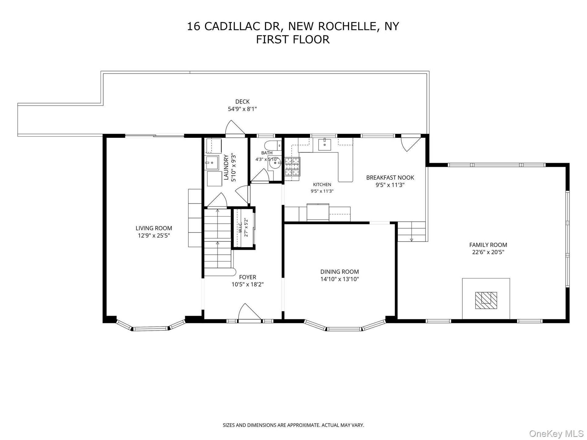 Floor plan of first floor.