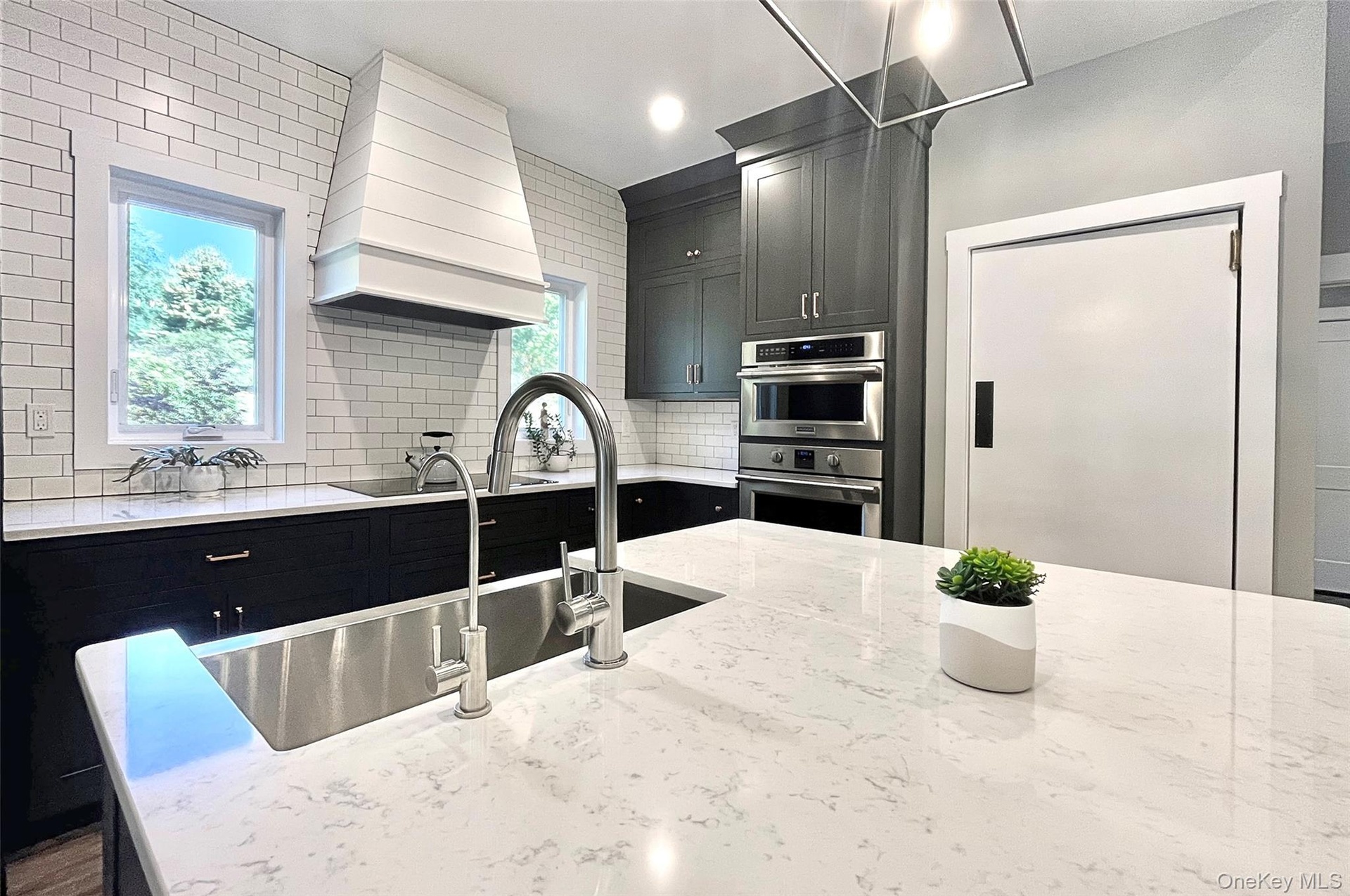 Walk-in pantry with swing door!