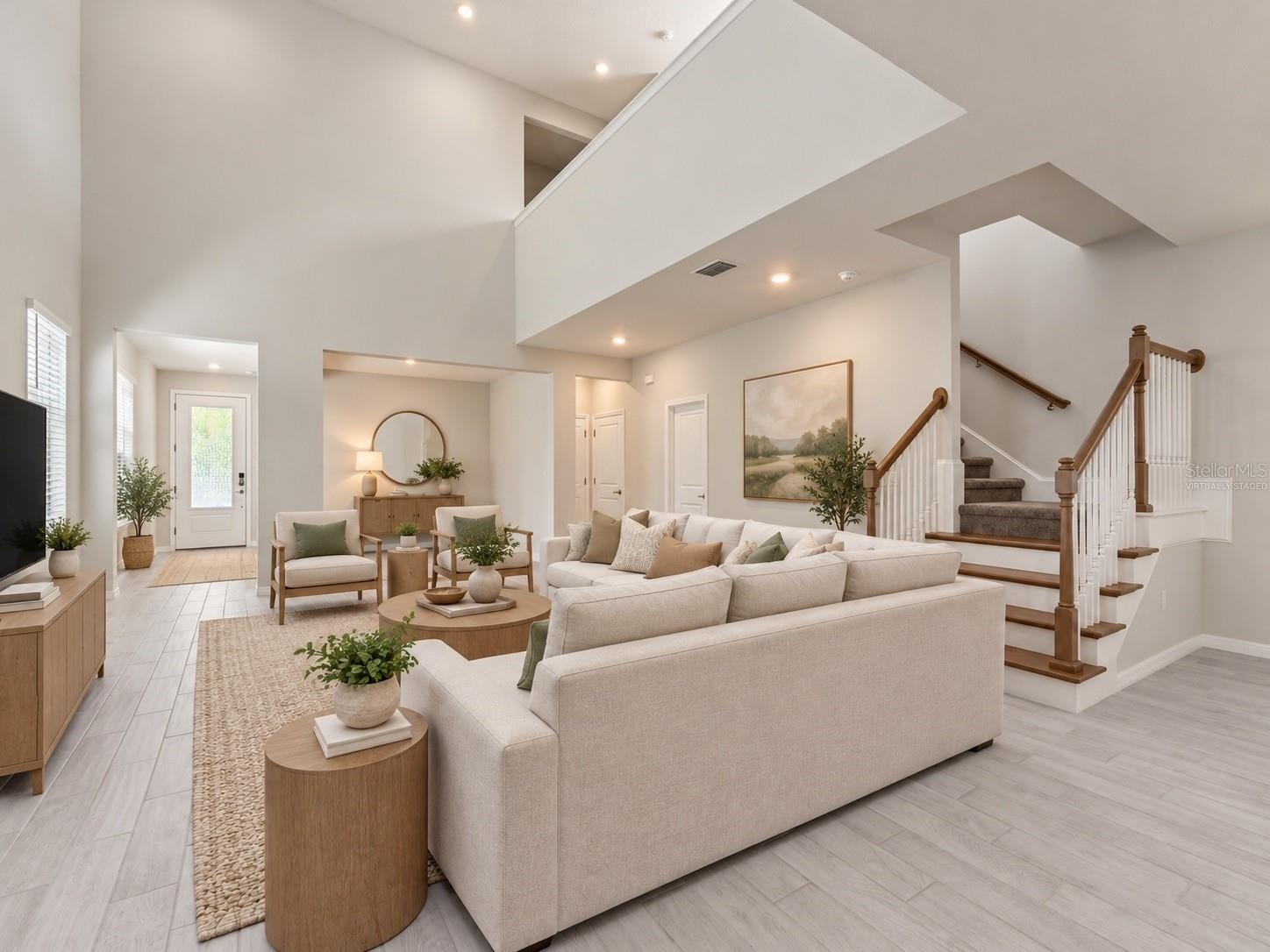 virtually staged living room