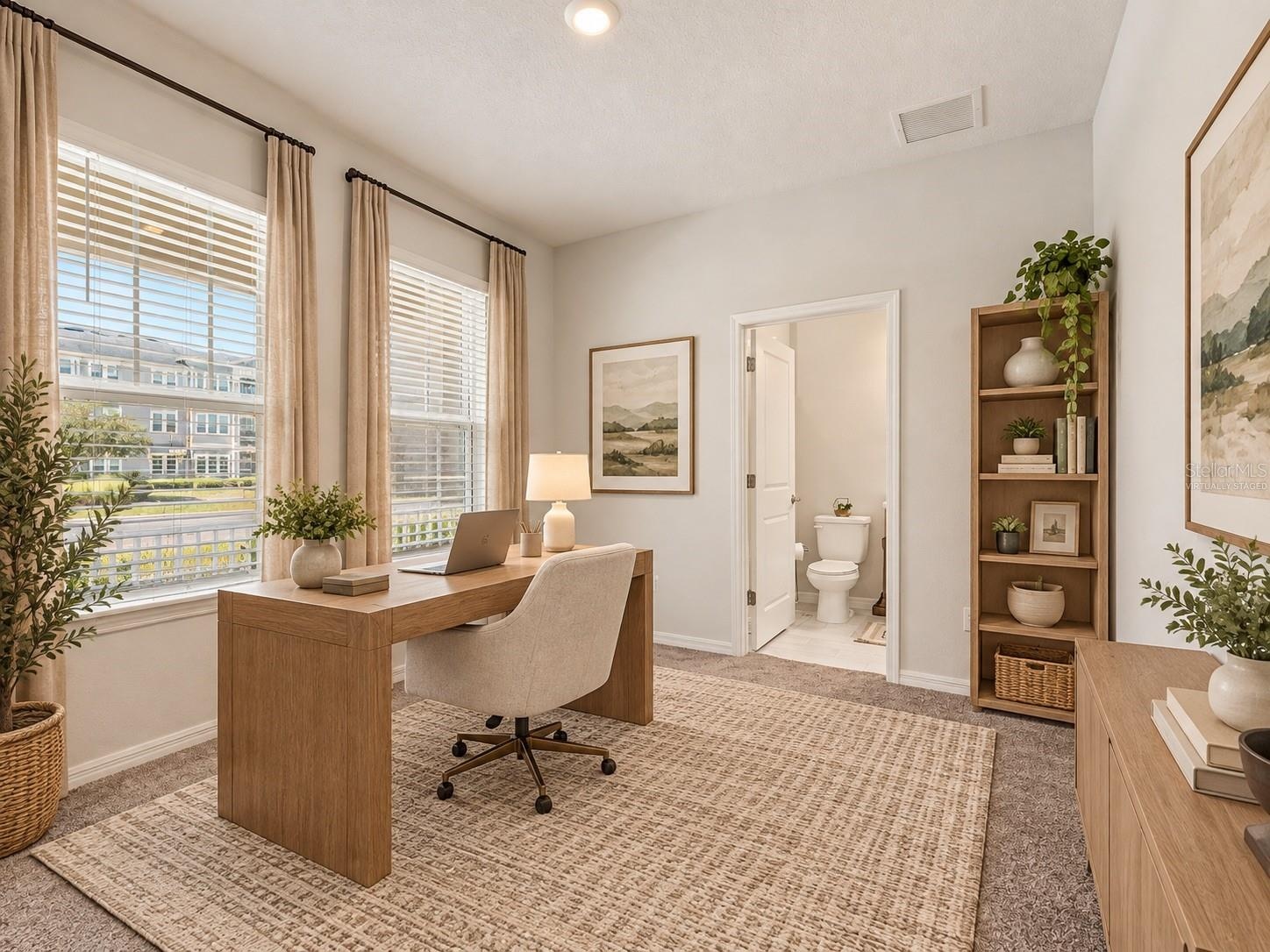 virtually staged office/bed bath 1