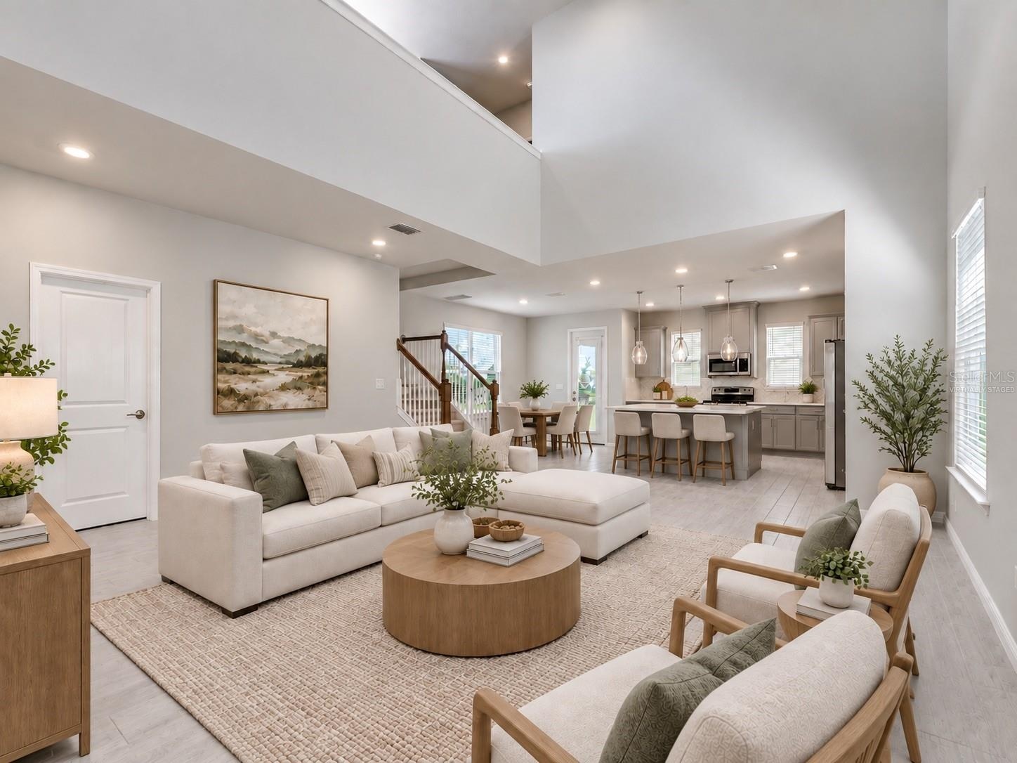 virtually staged living room