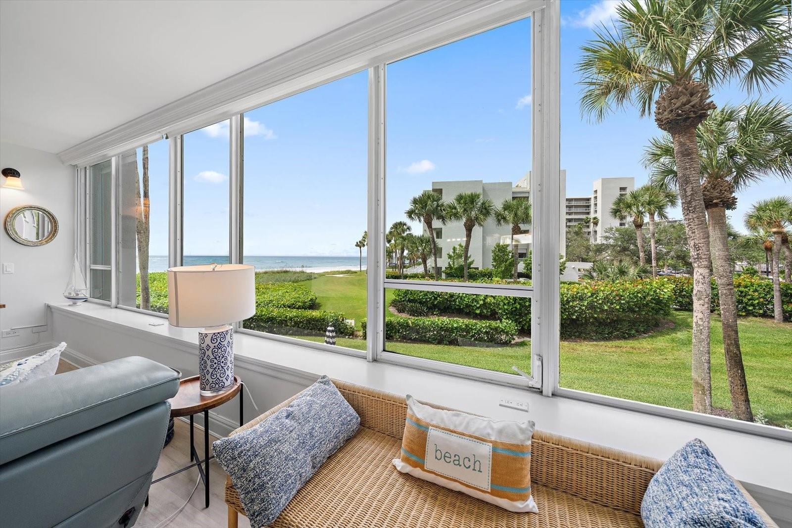 Bank of windows in Great room