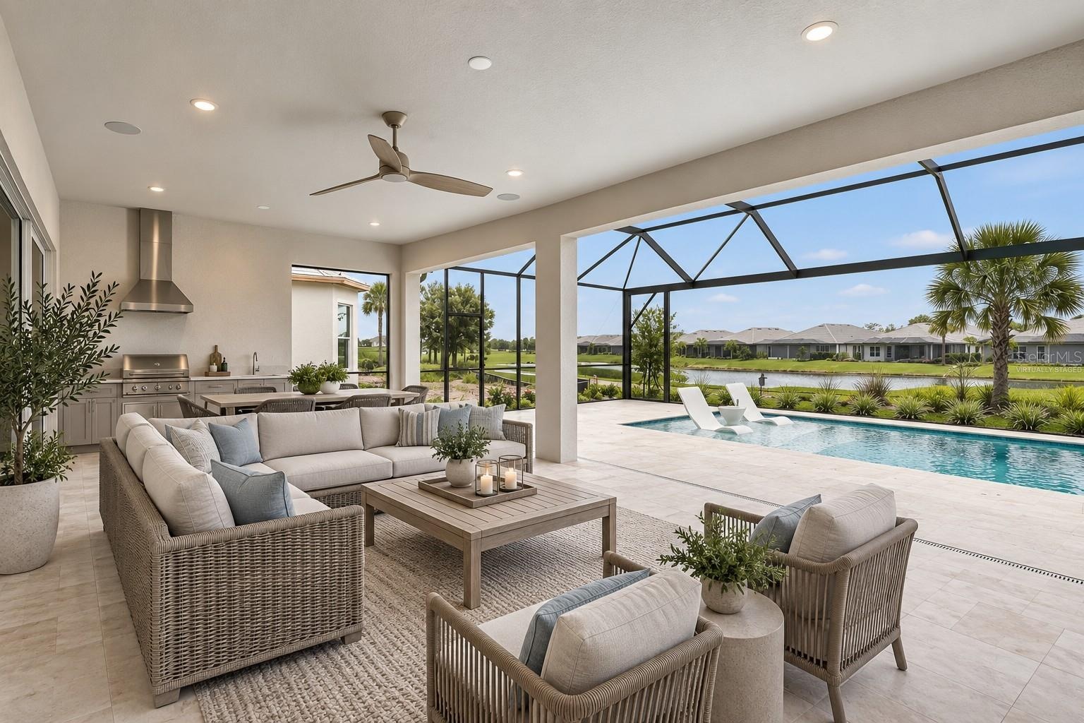 virtually staged lanai