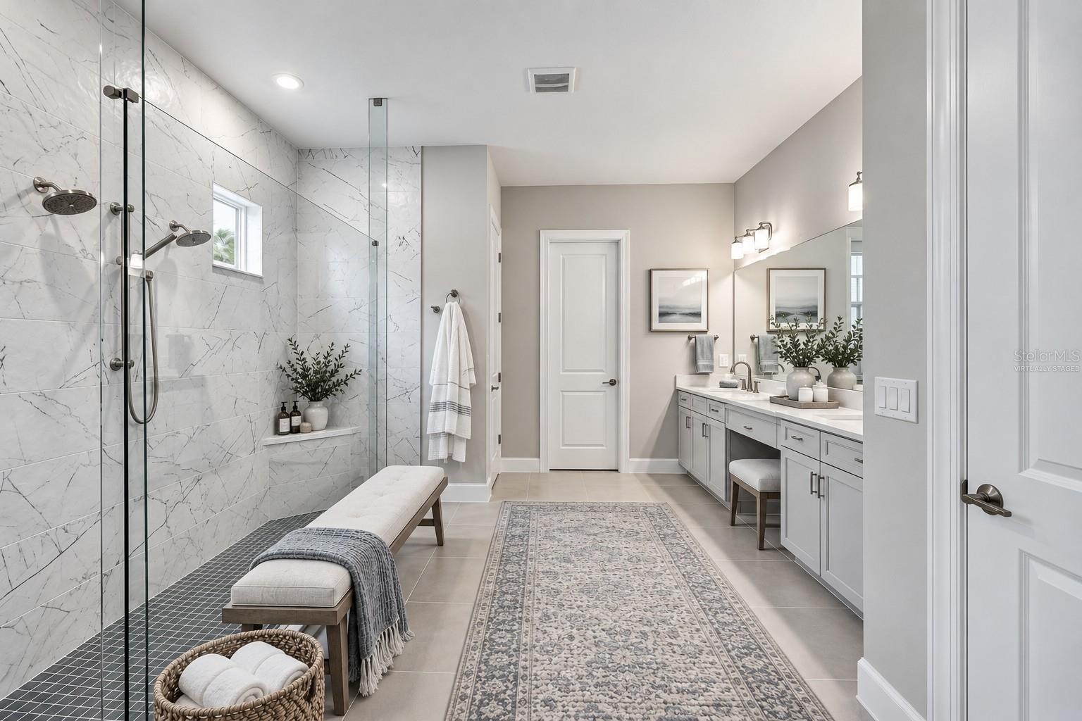 virtually staged master bath
