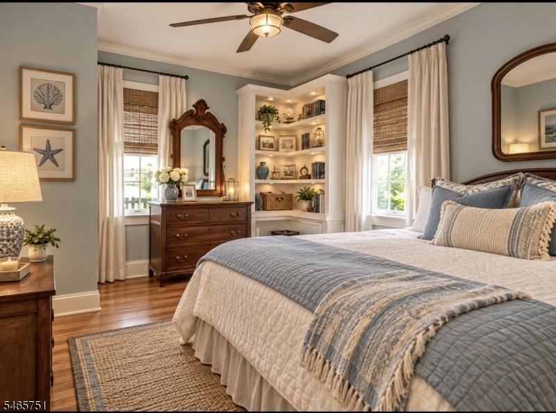 First floor bedroom w built i