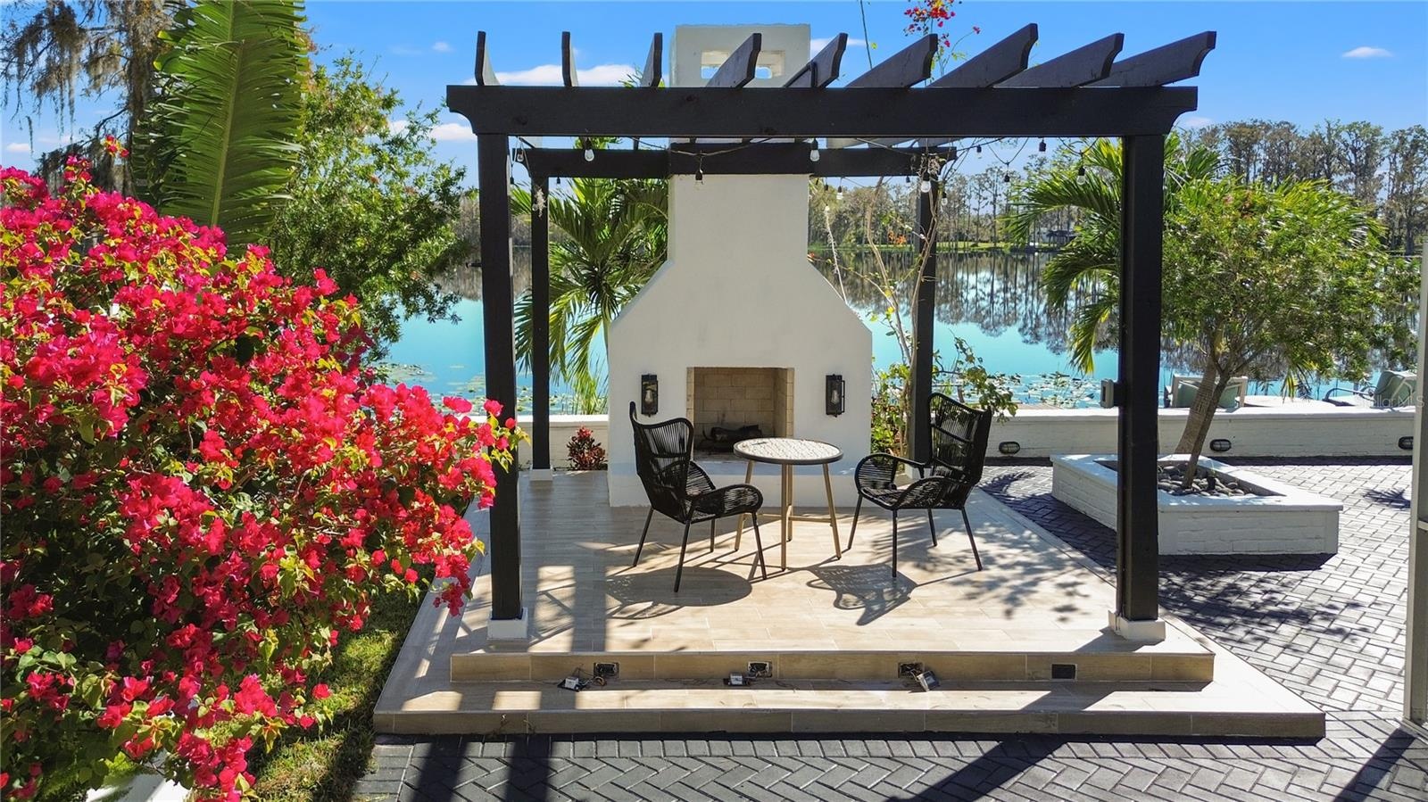 Custom built fireplace