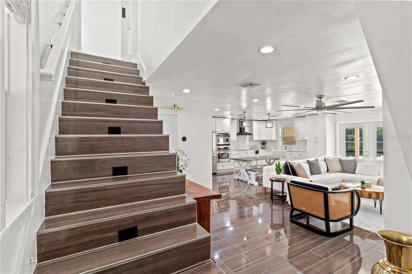Stairs to third level