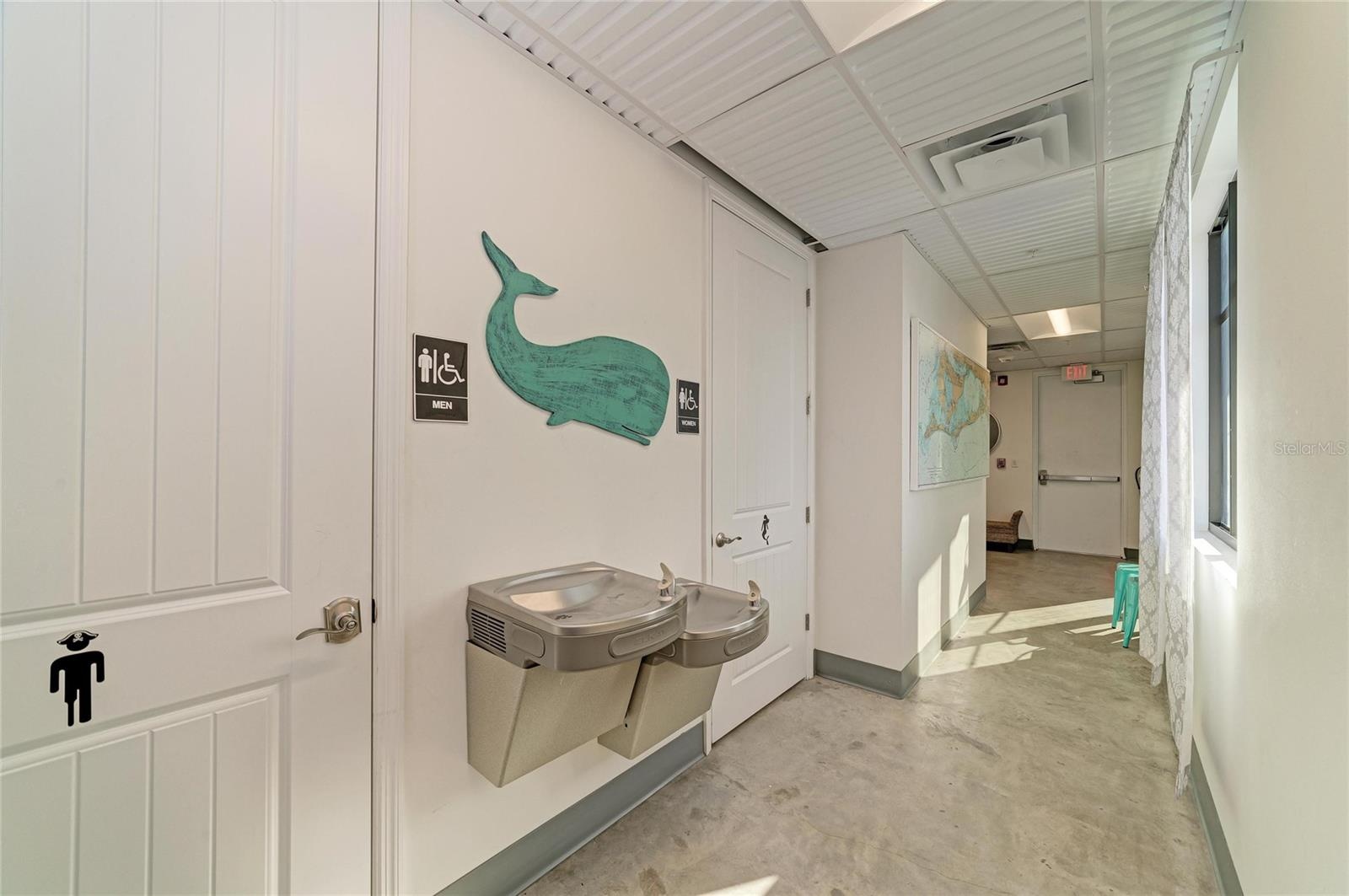 Men and Women bathroom on each floor