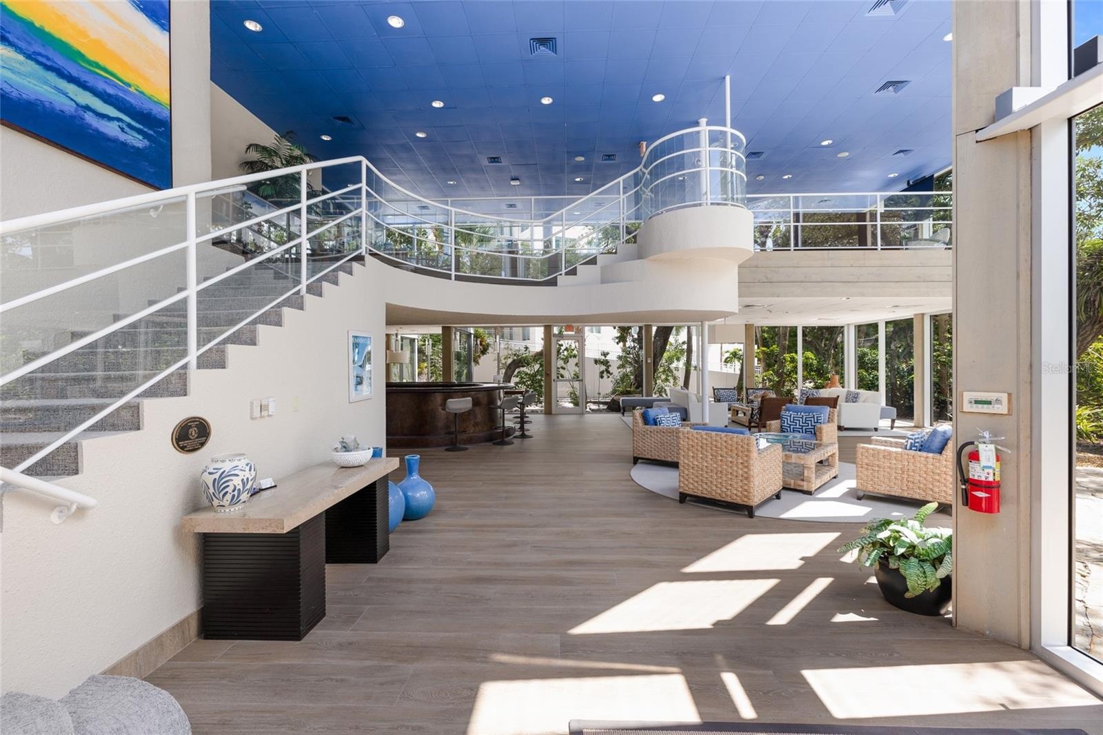 Community gathering room and bar