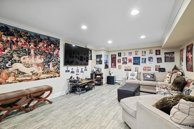 In basement w Ceramic tile floors