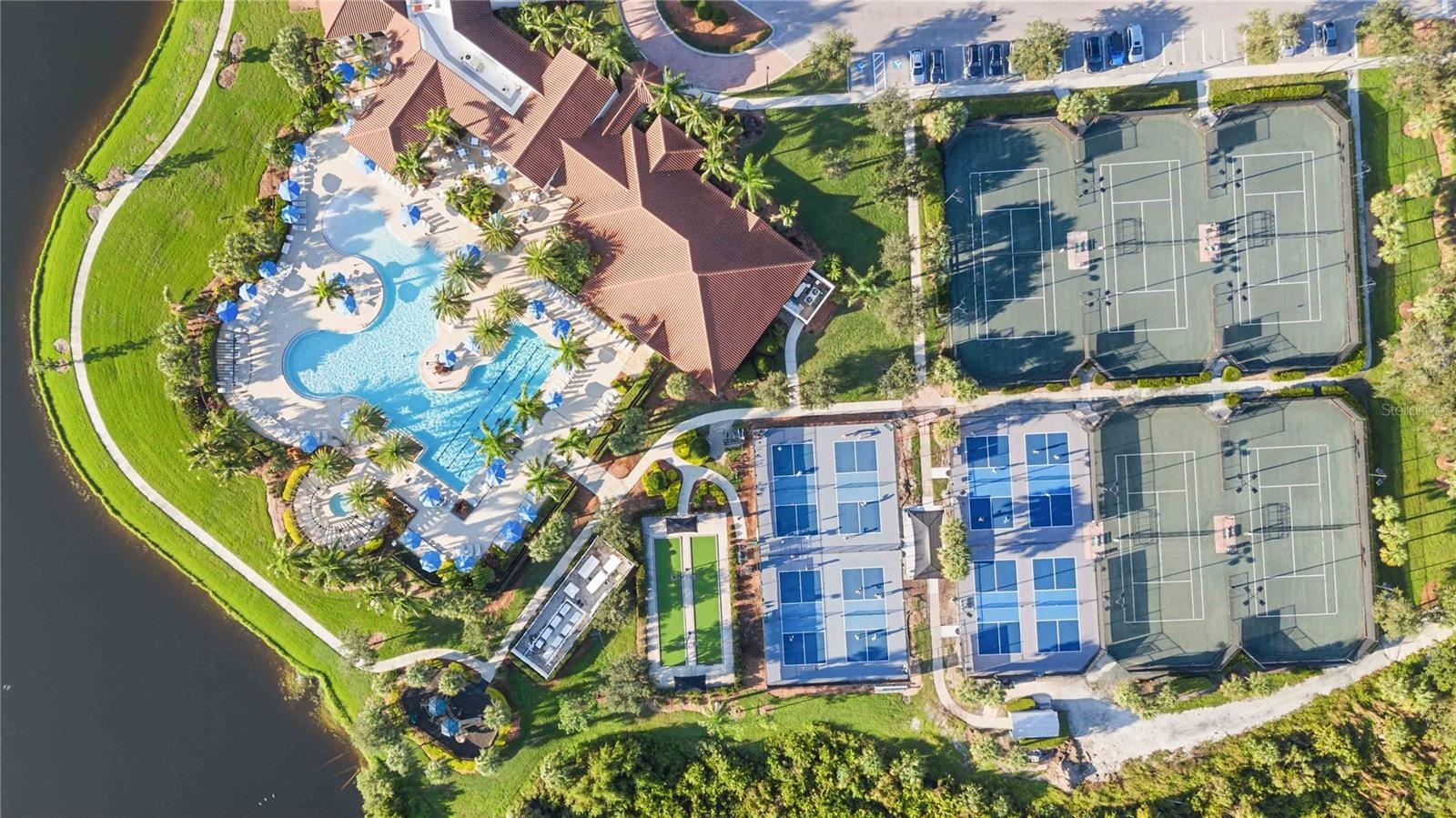 Aerial of the Courts
