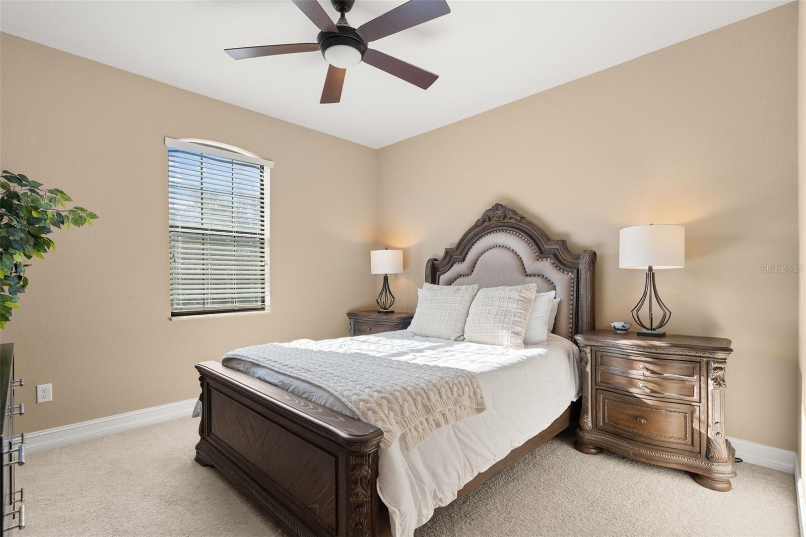Upstairs guest bedroom with attached ensuite bathroom