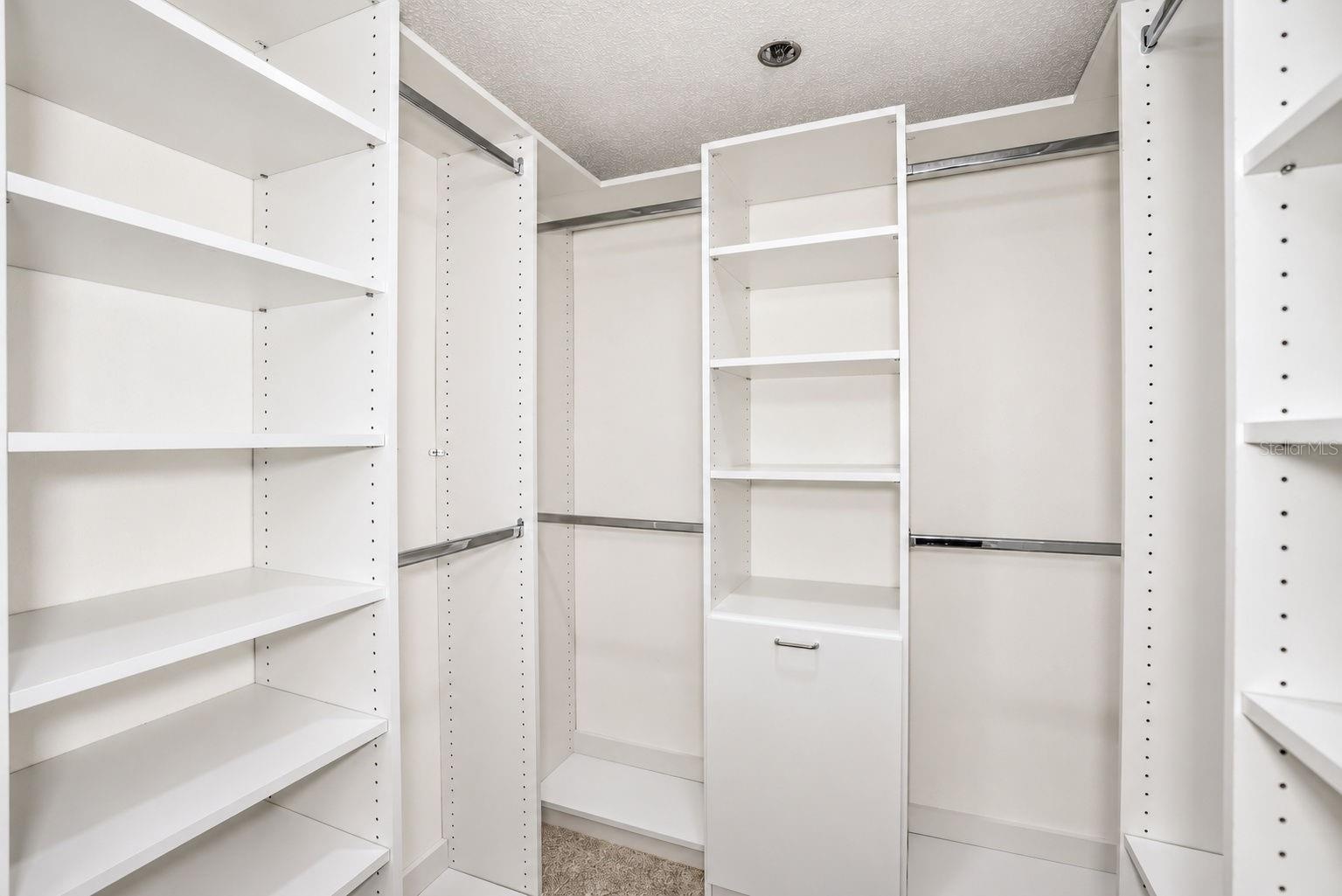 Primary Bedroom ensuite closet, newly updated