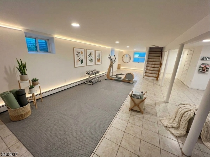AI Staged Basement