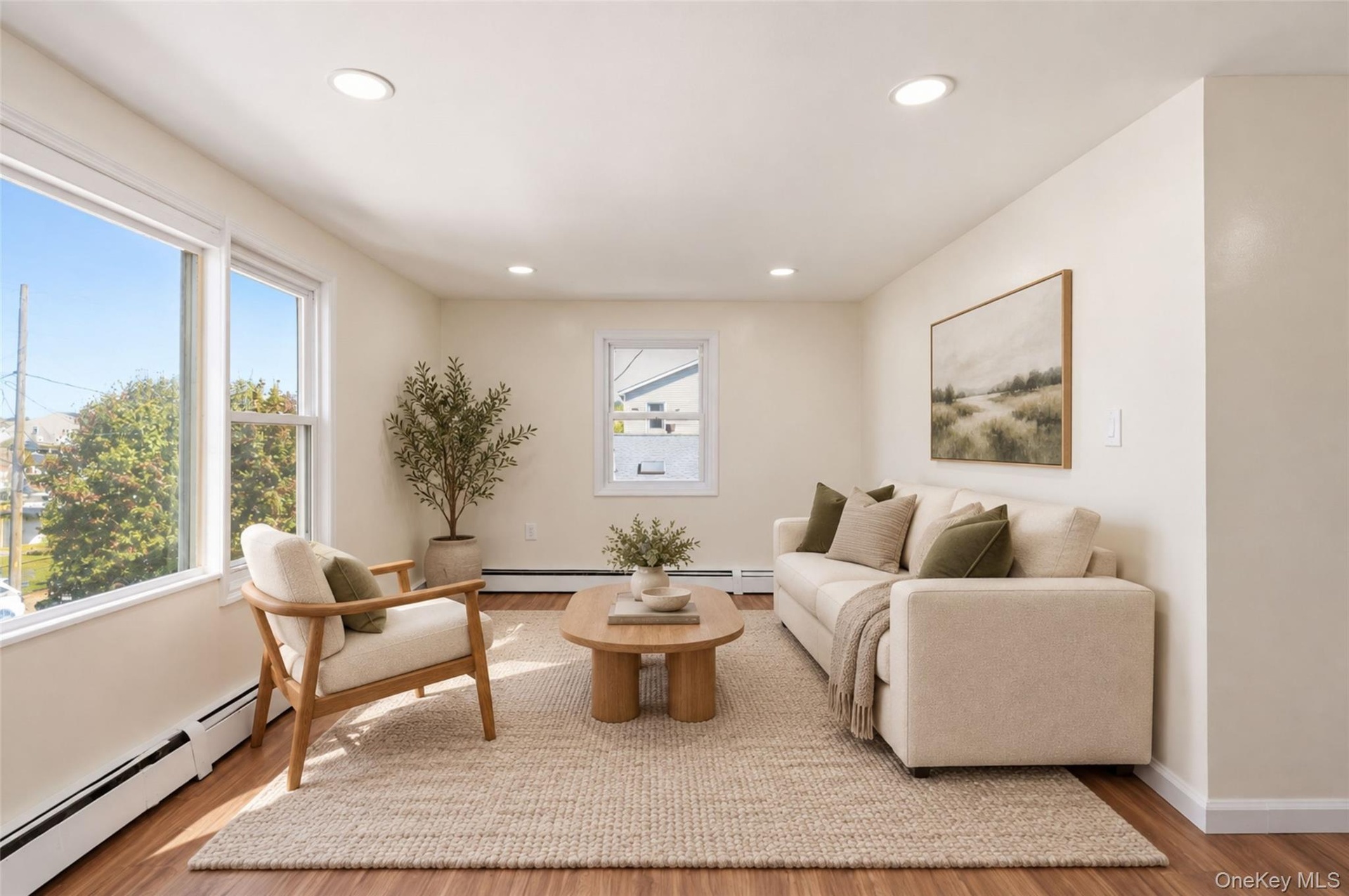 Virtually staged to show possible furniture placement