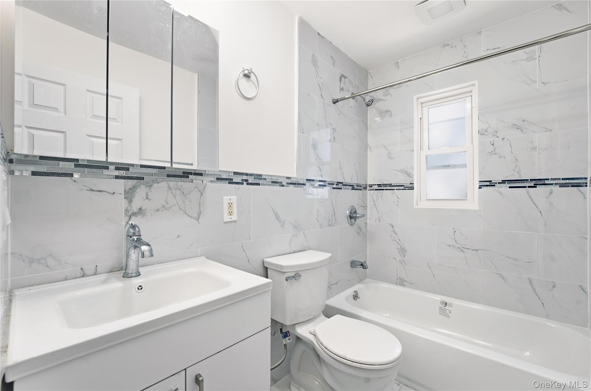 Completely remodeled bathroom on main level