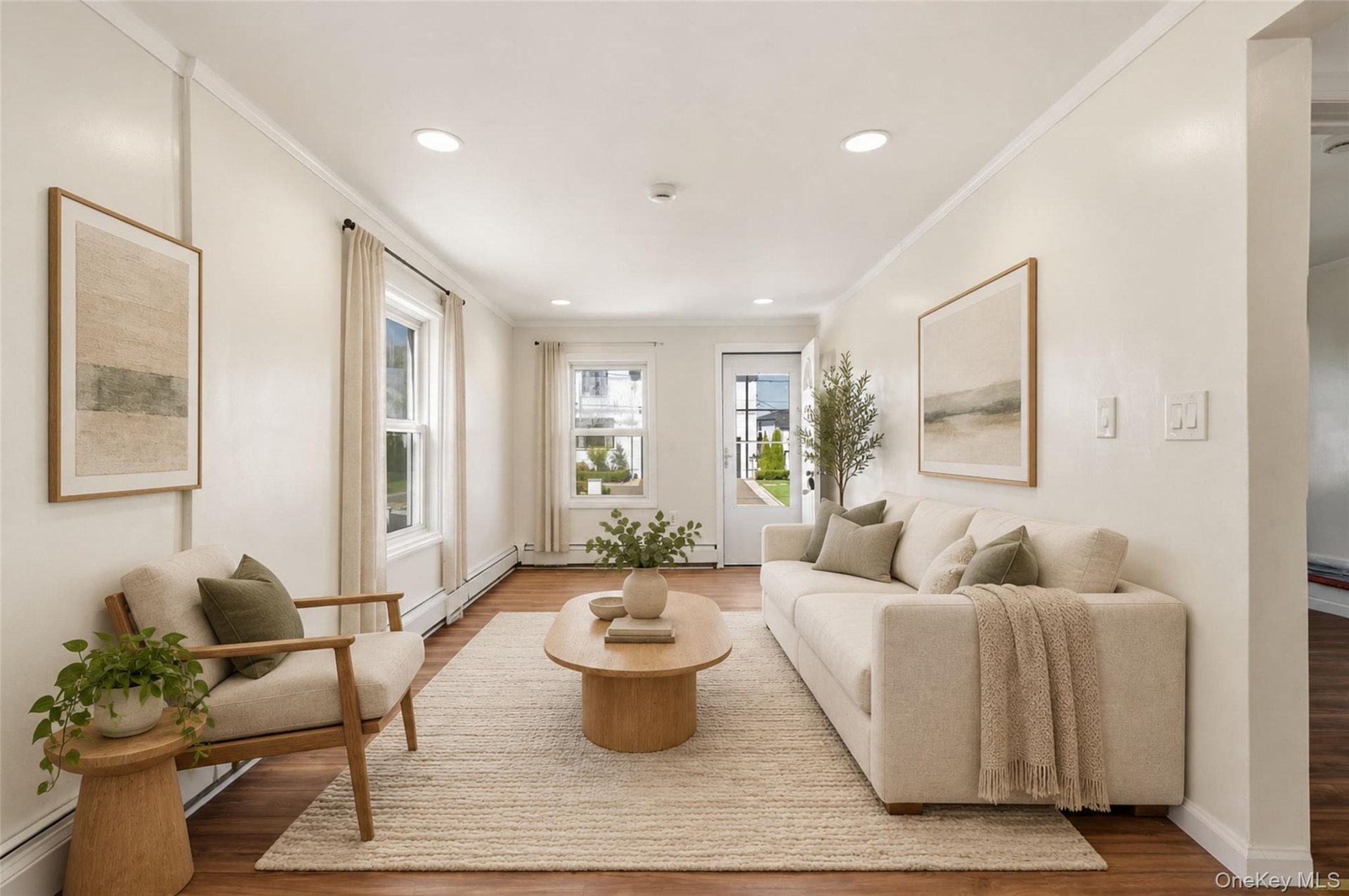 Virtually staged to show possible furniture placement