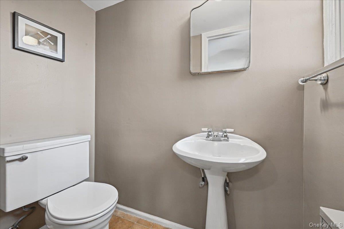 Powder room in den