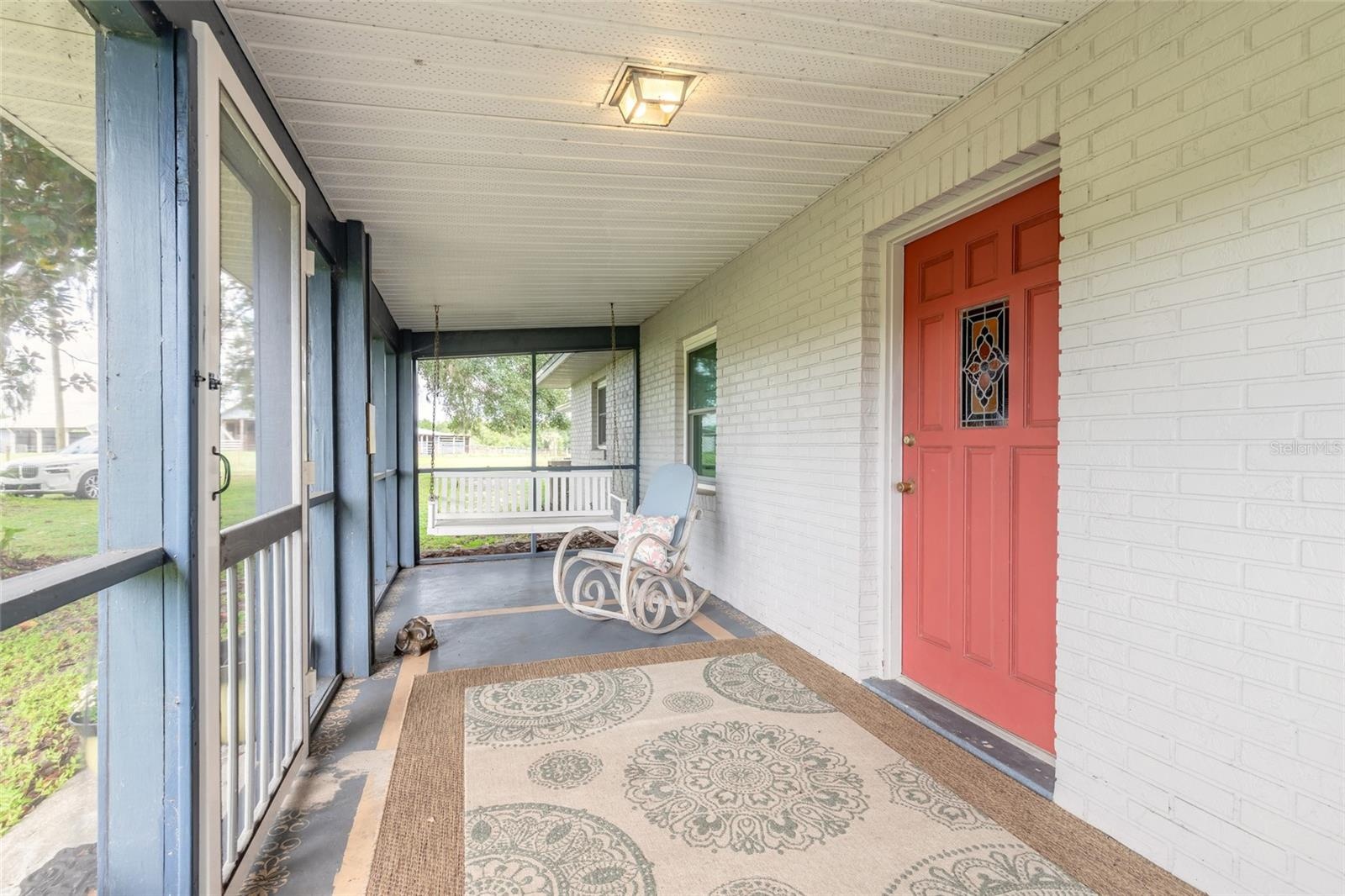 Screened front porch