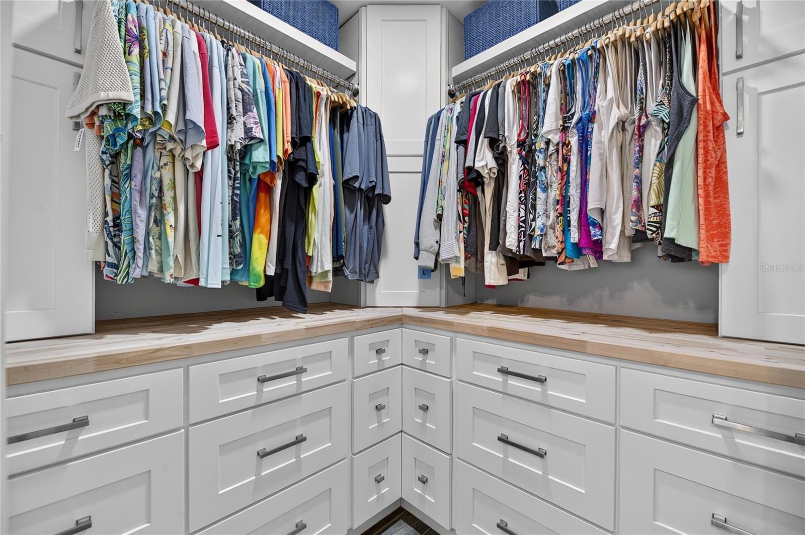 Look How Beautifully Designed This Custom Built Walk-In Closet Is!