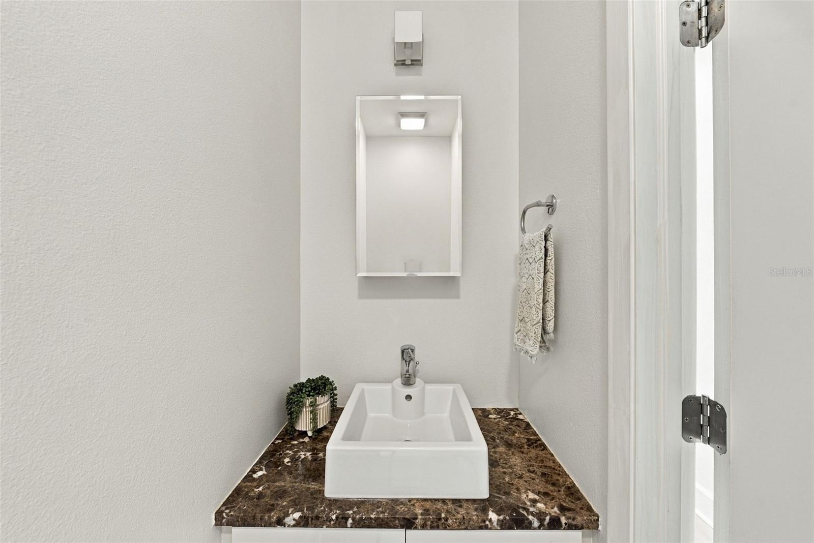 First floor powder bath