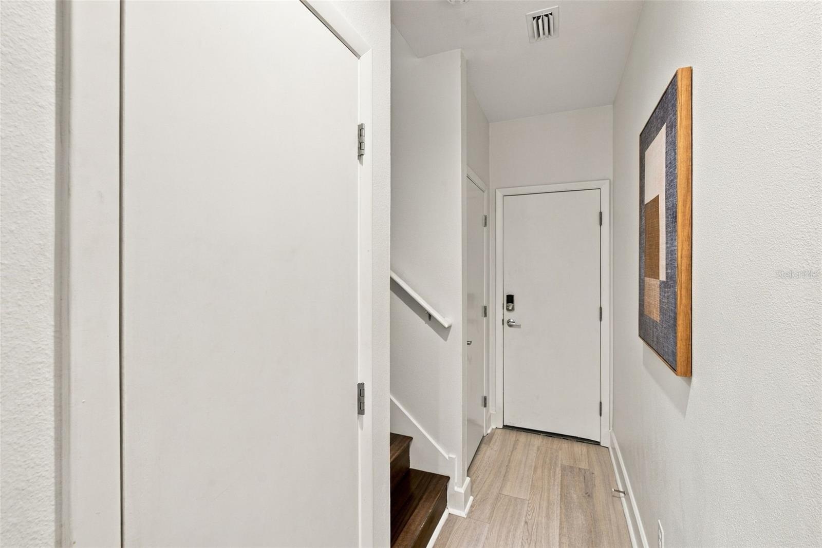 Private entry from 2 car garage
