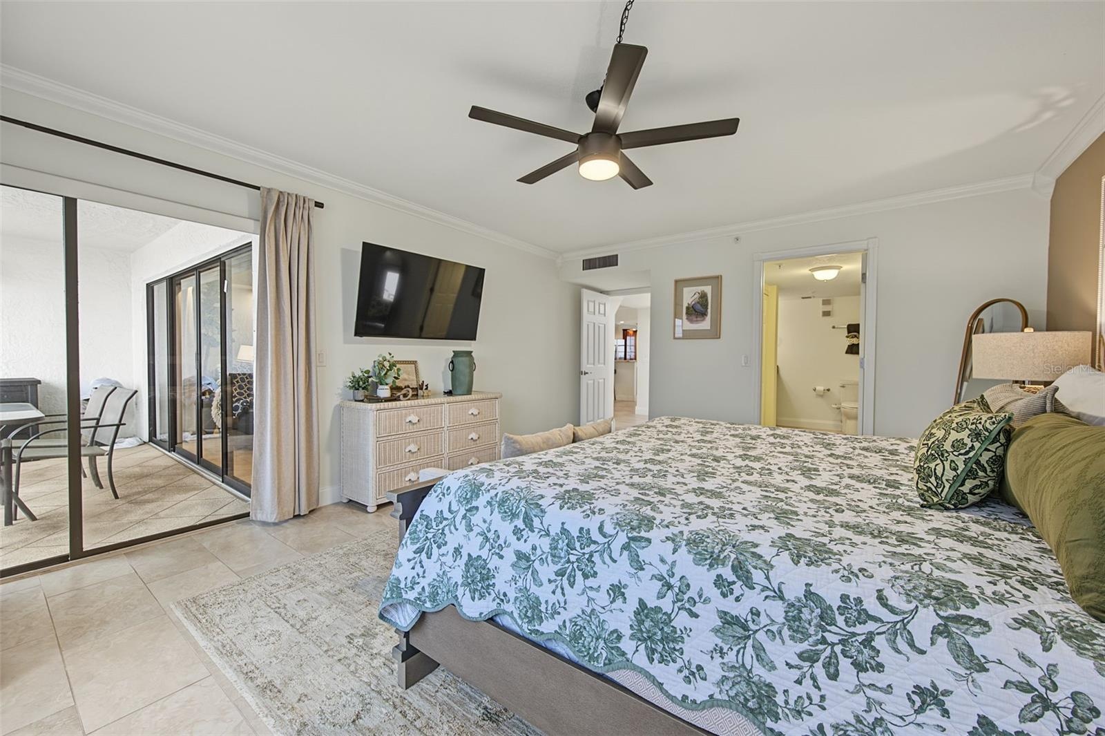 Primary Bedroom with Slider to the Balcony