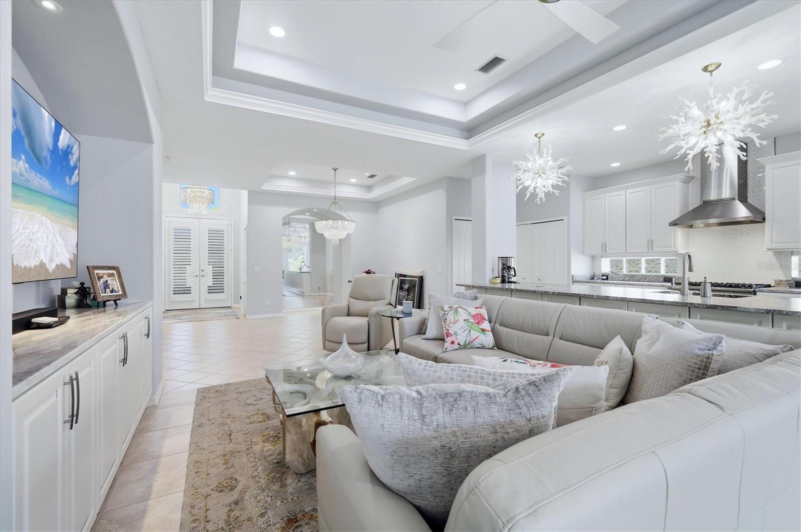 From Family Room looking into Dining Roon/Foyer/Kitchen