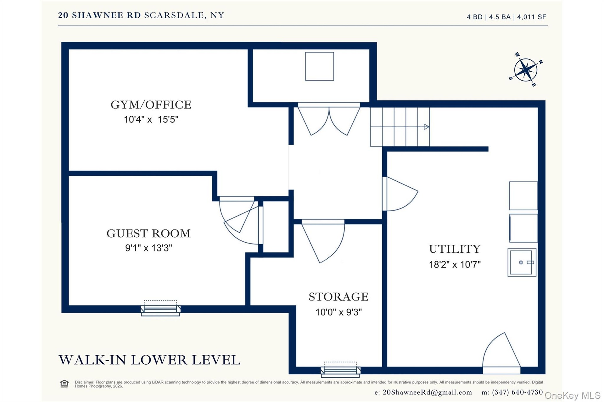 Lower level floor plan