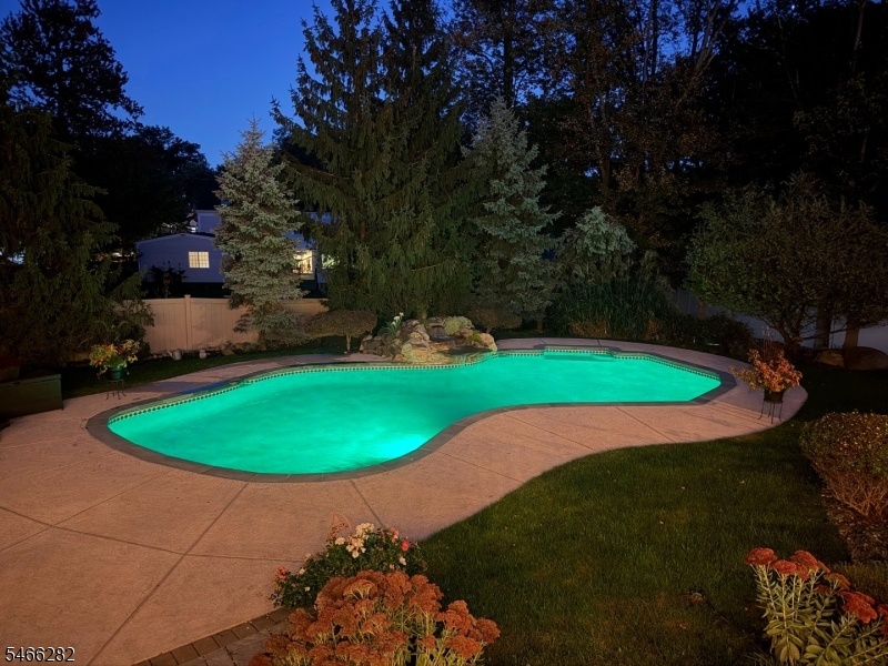 Multi colored heated pool