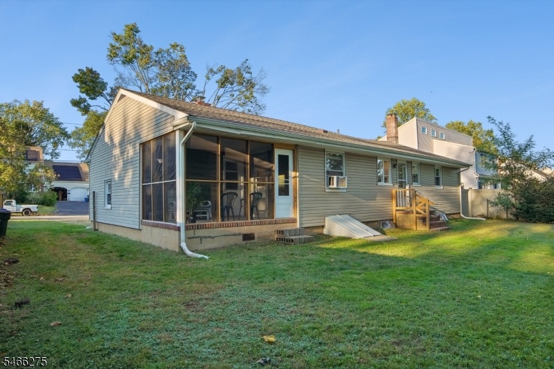 Back view of screened porch